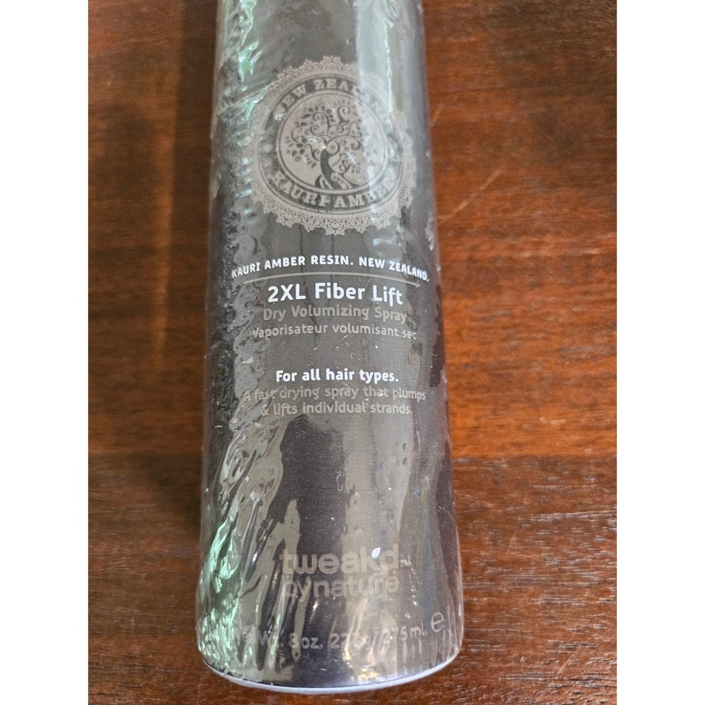 Tweak'd by Nature 2XL Fiber Lift Dry Volumizing Spray Unisex 8oz Black New